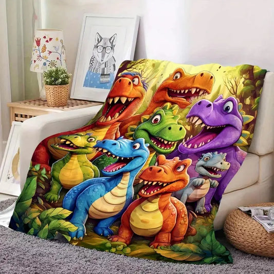 Cloud-Soft 3D Dinosaur Blanket